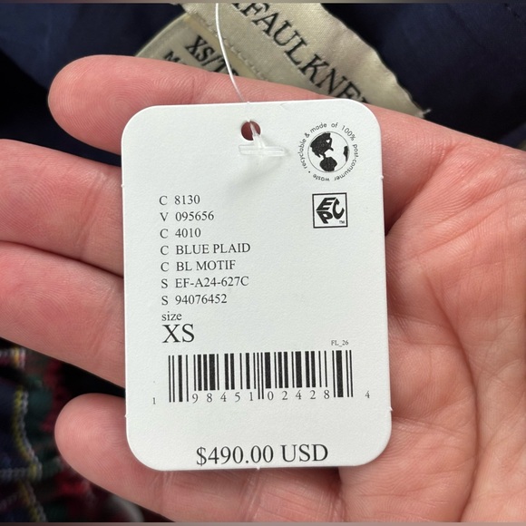 Free People | Eliza Faulkner | Tessa Checks Dress | Blue‎ Plaid | Size XS - Picture 9 of 13